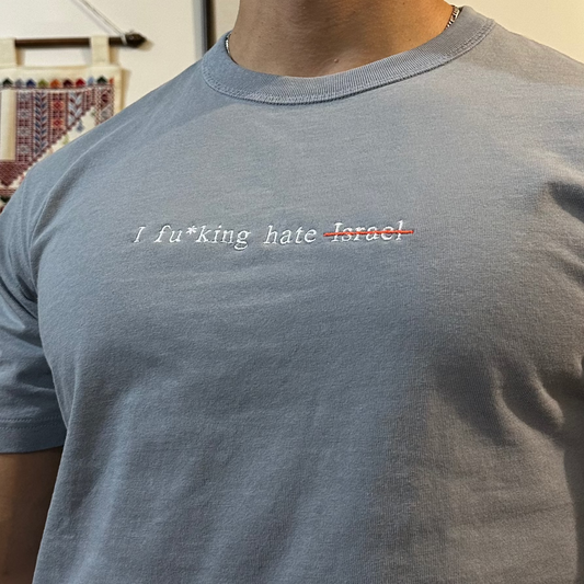 Cotton Crew Neck T-Shirt with Text