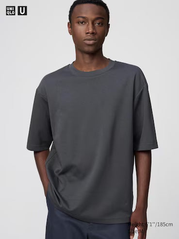 Cotton Oversized Crew Neck T-Shirt with Text