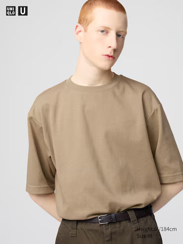 Cotton Oversized Crew Neck T-Shirt with Text