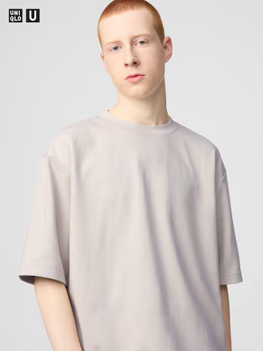 Cotton Oversized Crew Neck T-Shirt with Text